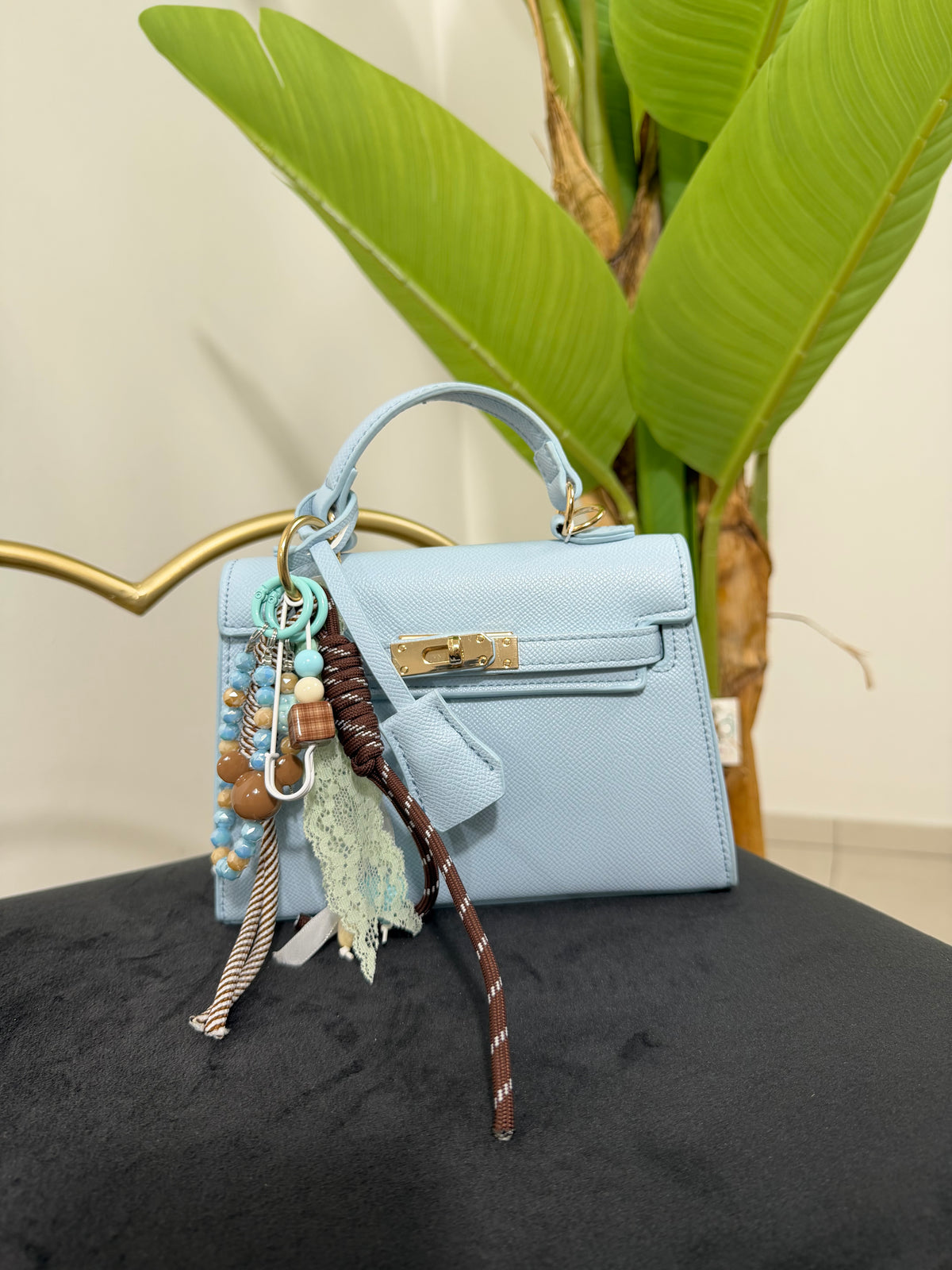 Borsa Modello Hermès Celeste Polvere con Tracolla 25€