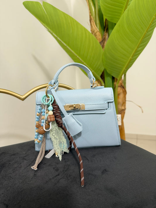 Borsa Modello Hermès Celeste Polvere con Tracolla 25€